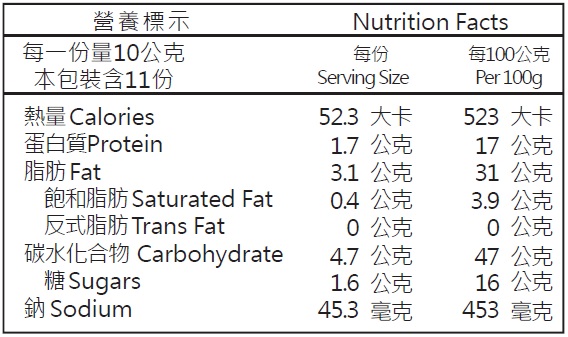 海苔堅果脆片